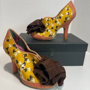 MUTINY by Irregular Choice Shoes HIGH HEEL BROWN BOW SIZE 36